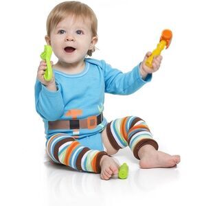 NEW juDanzy Newborn Toddler Organic Striped Leg Warmers Set of 5